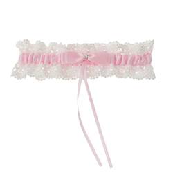 RDWESZOD Hochzeit Stretch Spitze Strumpfband für Braut Braut Strumpfband (Rosa-B) von RDWESZOD