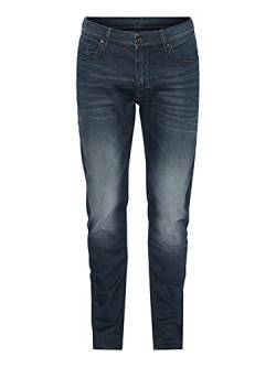 RE-ZO Herren Jeans-Hose Regular-Fit Used-Look normaler Bund Jog Jeans, Farbe:Dunkelblau, Größe:W30/L30 von RE-ZO