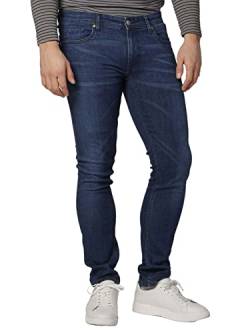 RE-ZO Herren Jeans-Hose Slim-Fit Used-Look normaler Bund Denim Stretch Male, Farbe:Blau, Jeans/Hosen Neu:33W / 32L von RE-ZO