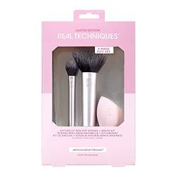 Edición Limitada HOLIDAYS: Naturally Radiant Sponge + Brush Kit von REAL TECHNIQUES