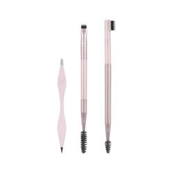 Real Techniques Brow Shaping Set, Spoolie, Augenbrauenpinsel, Pinzette, Doppelendige Augenbrauenwerkzeuge, zum Stylen & Formen von Augenbrauen, Get Full, Flauschige Augenbrauen, 3 Stück Set von REAL TECHNIQUES