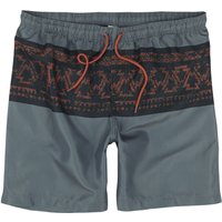 Badeshort für Männer  dunkelgrau "Swim Shorts With Graphic Design" von RED by EMP von RED by EMP