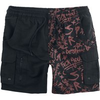 Badeshort für Männer  schwarz/rot "Badeshorts mit Print" von RED by EMP von RED by EMP