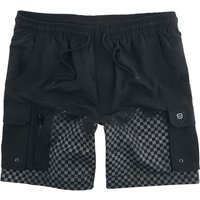 Badeshort für Männer  schwarz "Badeshorts mit Schachbrettmuster" von RED by EMP von RED by EMP