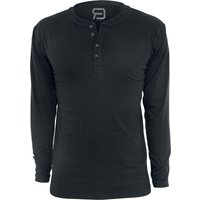 Langarmshirt für Männer  schwarz "Basic Henley" von RED by EMP von RED by EMP