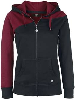 RED by EMP Damen schwarz-rotes Sweatjacke mit Kapuze 3XL von RED by EMP