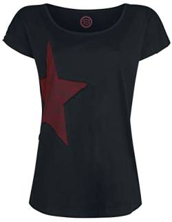 RED by EMP Damen schwarzes Basic T-Shirt mit Sternchen-Print 5XL von RED by EMP