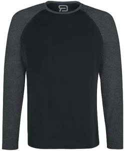 RED by EMP Herren schwarz-graues Langarmshirt 3XL von RED by EMP