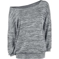 Strickpullover für Damen  grau meliert "Oversized Melange Wideneck Sweater" von RED by EMP von RED by EMP
