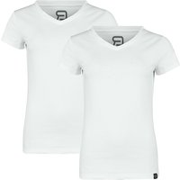 T-Shirt für Damen  weiß "Double Pack T-Shirts" von RED by EMP von RED by EMP