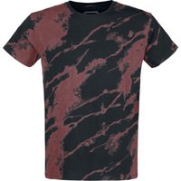 T-Shirt für Männer  schwarz/bordeaux "Batik T-Shirt" von RED by EMP von RED by EMP