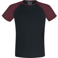 T-Shirt für Männer  schwarz/bordeaux "Short Raglan Road" von RED by EMP von RED by EMP