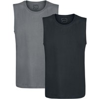 Tank-Top für Männer  schwarz/grau "Double Tank" von RED by EMP von RED by EMP