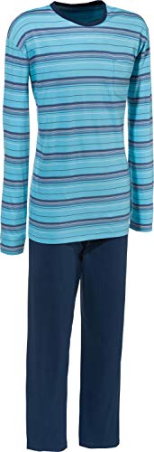 REDBEST Schlafanzug - Zweiteiler - Nachtwäsche - Pyjama Single-Jersey türkis Größe 52-100% Baumwolle, weiche, geschmeidige und Bequeme Wohlfühlqualität von REDBEST