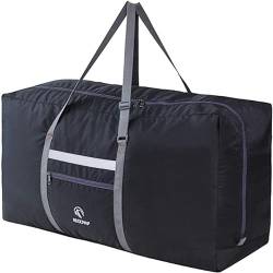 REDCAMP Faltbare Reisetasche Groß XXL, Ultraleicht, wasserdichte Reisetasche für Damen und Herren, 100 L, schwarz von REDCAMP