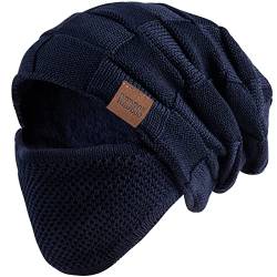 REDESS Beanie Mütze für Herren und Damen Winter Warme Mützen Stricken Slouchy Thick Skull Cap von REDESS