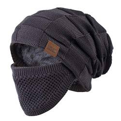 REDESS Beanie Mütze für Herren und Damen Winter Warme Mützen Stricken Slouchy Thick Skull Cap von REDESS