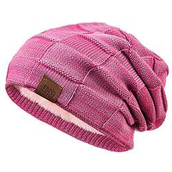 REDESS Beanie Mütze für Herren und Damen Winter Warme Mützen Stricken Slouchy Thick Skull Cap von REDESS