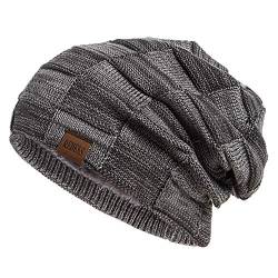 REDESS Beanie Mütze für Herren und Damen Winter Warme Mützen Stricken Slouchy Thick Skull Cap von REDESS