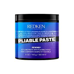 Redken | Texturierende Paste für alle Haartypen, Für mittelstarken Halt und Flexibilität, Mit Weizenprotein, Pliable Paste, 1 x 150 ml von REDKEN