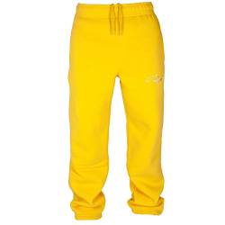 REDRUM Plain Pant Hose Jogginghose Sweatpant Freizeithose Sporthose (Farbe: Gelb, Größe: XL) von REDRUM