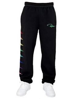 REDRUM Plain Sweatpants Jogger Pants Jogginghose aus Baumwolle - Sporthose, Trainingshose, Fitnesshose oder Bequeme Freizeithose für Damen und Herren (L, MultiColorSchwarz) von REDRUM