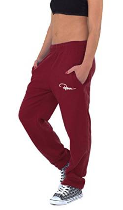 REDRUM Plain Sweatpants Jogger Pants Jogginghose aus Baumwolle in Bordeaux - Sporthose, Trainingshose, Fitnesshose oder Bequeme Freizeithose für Damen und Herren (M) von REDRUM