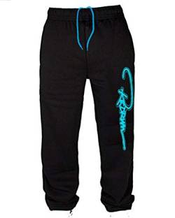 REDRUM Sportswear Unisex Pants Jogginghose Hose Modell Bak von Größe XXS bis 6XL (Schwarz Türkis, 4XL) von REDRUM