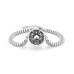 REDSUN Krebs Armbänder 925 Sterling Silber Konstellationsarmband Horoskop Sternzeichen 12 Konstellation Anhänger Halskette für Damen und Mädchen von REDSUN