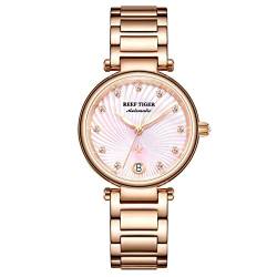 REEF TIGER Damen Analog Automatik Uhr mit Rosegold Armband RGA1590-PPP von REEF TIGER