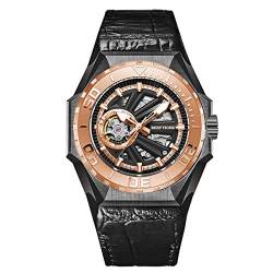 REEF TIGER Herren Tourbillon Automatik mit Edelstahl Armband RGA6903S (RGA6903S-TBBL) von REEF TIGER