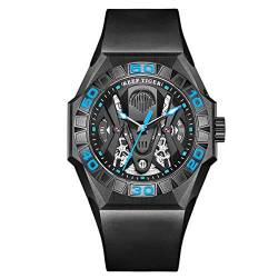 REEF TIGER Herren Tourbillon Automatik mit Edelstahl Armband RGA6912 (RGA6912-BBLR) von REEF TIGER