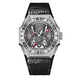 REEF TIGER Herren Tourbillon Automatik mit Edelstahl Armband RGA6912 (RGA6912-YBBL) von REEF TIGER