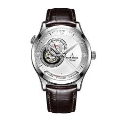 REEF TIGER Herren Uhr analog Automatik mit Leder Armband RGA1693-YWS1 von REEF TIGER