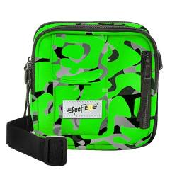 REEFLEXX Cross Bag: Farbenfrohe Camouflage-Tasche für Stil & Funktionalität im Alltag (Green Camou) von REEFLEXX