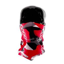 REEFLEXX Red Camou Loop, Schlauchschal Halstuch Multifunktionstuch, Camouflage bedruckt und mit Reflektoren atmungsaktiv, für Erwachsene von REEFLEXX