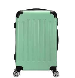 Kabinenkoffer Koffer Rollkoffer 20-Zoll-Hartschalenkoffer Für Geschäftsreisen, Tragbare Koffer Mit Rädern Und Doppeltem Reißverschluss Reisekoffer Handgepäck (Color : Grün, Size : 20inch) von REEKOS