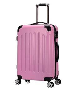 Kabinenkoffer Koffer Rollkoffer 20-Zoll-Hartschalenkoffer Für Geschäftsreisen, Tragbare Koffer Mit Rädern Und Doppeltem Reißverschluss Reisekoffer Handgepäck (Color : Rosa, Size : 20inch) von REEKOS