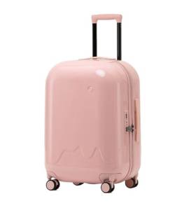 Kabinenkoffer Koffer Rollkoffer Hartschalen-Gepäckset Mit USB-Ladeloch, Trolley-Koffer Mit TSA-Codeschloss Reisekoffer Handgepäck (Color : Rosa, Size : 26in) von REEKOS