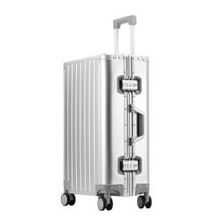 REEKOS Kabinenkoffer Koffer Rollkoffer Gepäck Koffer Legierung Trolley Fall Metall Koffer Silent Universal Rad Gepäck Reisekoffer Handgepäck (Color : D, Size : 28inch) von REEKOS