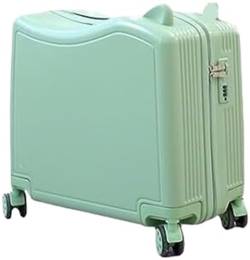 REEKOS Kabinenkoffer Koffer Rollkoffer Handgepäck, Niedliches Gepäck, Bordgepäck, Verschleißfester Koffer, Aufgegebenes Gepäck Reisekoffer Handgepäck (Color : Grün, Size : 18in) von REEKOS