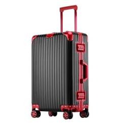 REEKOS Kabinenkoffer Koffer Rollkoffer Handgepäckkoffer, Reißverschlussloser Aluminiumrahmen, Großes Fassungsvermögen Reisekoffer Handgepäck (Color : B, Size : 26 Inch) von REEKOS