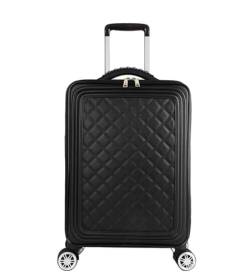 REEKOS Kabinenkoffer Koffer Rollkoffer Reisekoffer, Wasserdichter Gepäckkoffer, Rautenkoffer, Geräuschloser Radladekoffer Reisekoffer Handgepäck (Color : Black, Size : 24inch) von REEKOS