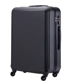 REEKOS Kabinenkoffer Koffer Rollkoffer Reisekoffer Gepäck Einfachheit Handgepäck Boarding Reise Hartschalengepäck Reisekoffer Handgepäck (Color : Black, Size : 28in) von REEKOS