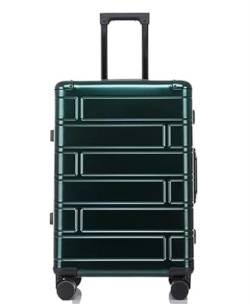 REEKOS Kabinenkoffer Koffer Rollkoffer Reisekoffer Hartschalen-Handgepäck Mit Geräuschlosen Flugzeug-Spinnerrädern Reisekoffer Handgepäck (Color : Grün, Size : 20inch) von REEKOS