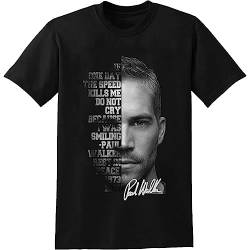 If One Day The Speed Kill Me Do Not Cry Paul Walker Quote Gifts T-Shirt Unisex Casual Tops Clothing Black von REFENG