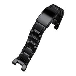 REFKIT Edelstahl-Armband for Casio for GST-W300 for GST-400G for GST-B100 for GST-210 for S100D for S110D for W110 schwarzes Metall-Uhrenarmband (Color : Black) von REFKIT