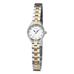 REGENT Damen Armbanduhr Analog Metallarmband Silber Gold URF1469 Analoguhr von REGENT
