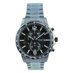 REGENT Herren Armbanduhr Chronograph Metallarmband schwarz UR1152512 Chronograph von REGENT