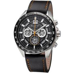 REGENT Herrenuhr Chronograph mit Lederband 11110943 von REGENT